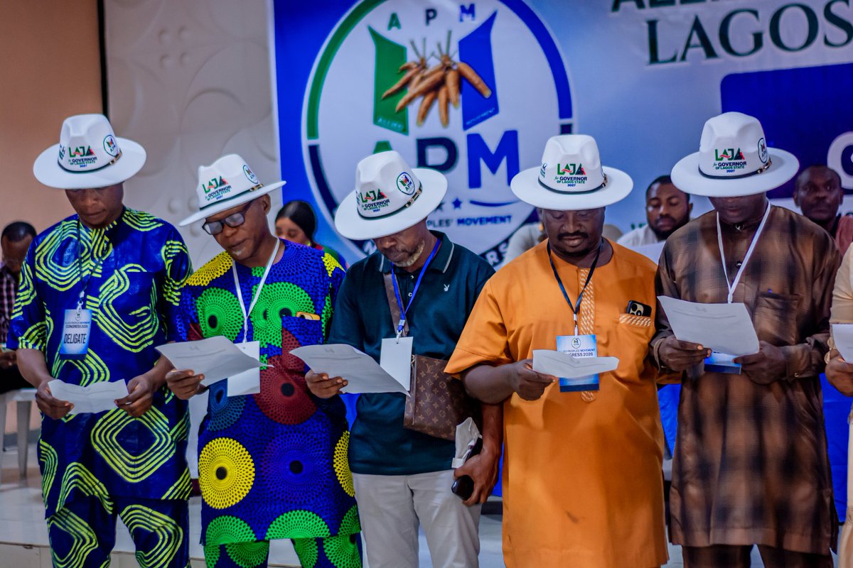 AdelajaAdeoye's tweet photo. APM Lagos Elects New State Executive Committee, Retains Shakirat Adeyemo as Chairman

Lagos, Nigeria – May 25, 2026

The Lagos State Chapter of the Allied Peoples Movement (APM) has elected a new State Executive Committee, re-electing Shakirat Adeyemo as State Chairman and appointing Abiodun Abari as the new State Secretary.

Abari will be supported by Halima Abdulrafiu as Assistant Secretary. The election was held on Monday at the ECWA Multipurpose Hall on Montgomery Road, Yaba, under the supervision of the Independent National Electoral Commission (INEC) and with adequate security to ensure a smooth and peaceful process.

Other members of the newly elected State Executive Committee are Gabriel Iwatamaye – Deputy State Chairman,  
Akeem Kolapo – State Organizing Secretary,  
Ayodele Kazeem – State Publicity Secretary,  
Tajudeen Olalekan – State Treasurer,  
Aminat Yusuf – State Woman Leader,  
Zainab Adeyemo – State Youth Leader, and  
Barr. Caroline K. Ademiro – State Legal Adviser amongst others.

At the zonal level, Alhaji Tajudeen Oyinloye was elected Vice Chairman for Lagos Central, Chief Nurudeen Awolumate for Lagos West, and Segun Okutade for Lagos East.

The State Congress followed successful Local Government Area (LGA) congresses held across all 20 LGAs in Lagos, all duly monitored by INEC. The newly elected State Executive Committee members were immediately sworn in after taking the oath of allegiance to the party and the Federal Republic of Nigeria.

Reacting to the outcome, APM Lagos Governorship Candidate, Prince Laja Adeoye, congratulated the new executive and urged them to discharge their duties with integrity, dedication, and the fear of God. “Lagos is winnable,” Adeoye declared. “All hands must be on deck as we prepare for the 2027 general elections.”He expressed satisfaction with the smooth and peaceful conduct of the Congress and voiced strong optimism ahead of the Candidate primaries and consensus affirmations scheduled for Thursday this week.

Adeoye commended the national leadership of the party under Yusuf Mamman Dantalle, as well as APM governors, notably Engineer Seyi Makinde of Oyo State who is  the party’s Presidential Candidate, and Senator Bala Mohammed of Bauchi State, for their unwavering commitment to principled opposition politics at a time when others opted for the ruling APC.

He expressed confidence that the new leadership will galvanize support across Lagos State and deliver strong electoral performance for the APM both in Lagos and across Nigeria in 2027.