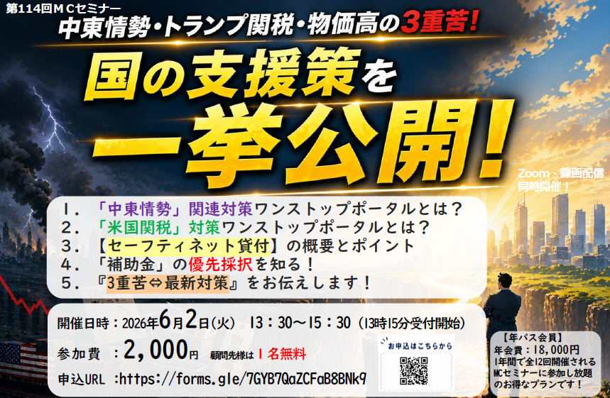 中東情勢・トランプ関税・物価高の3重苦！国の支援策を一挙公開