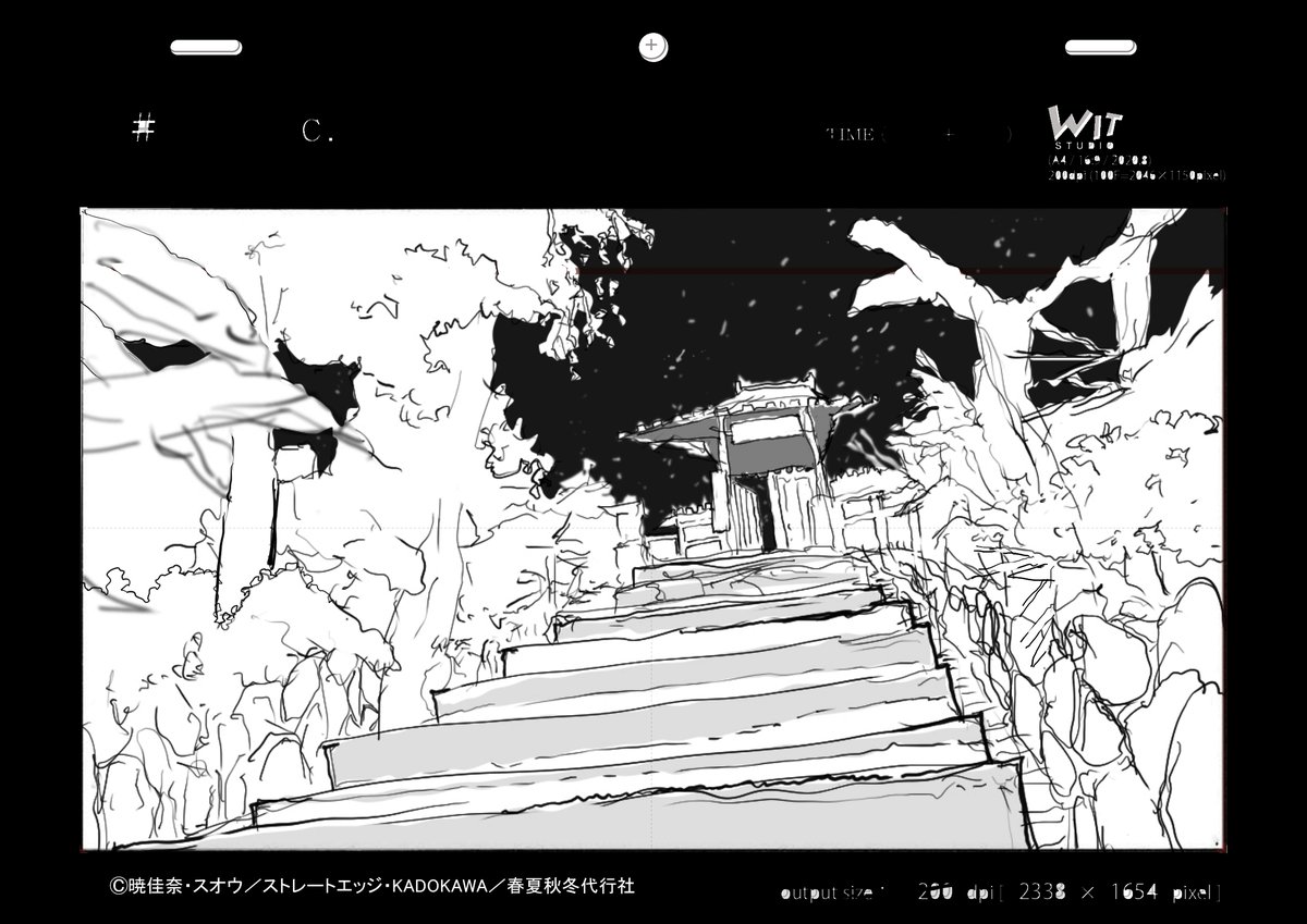 春夏秋冬代行者9話で描いた原図その⑤
#春夏秋冬代行者 