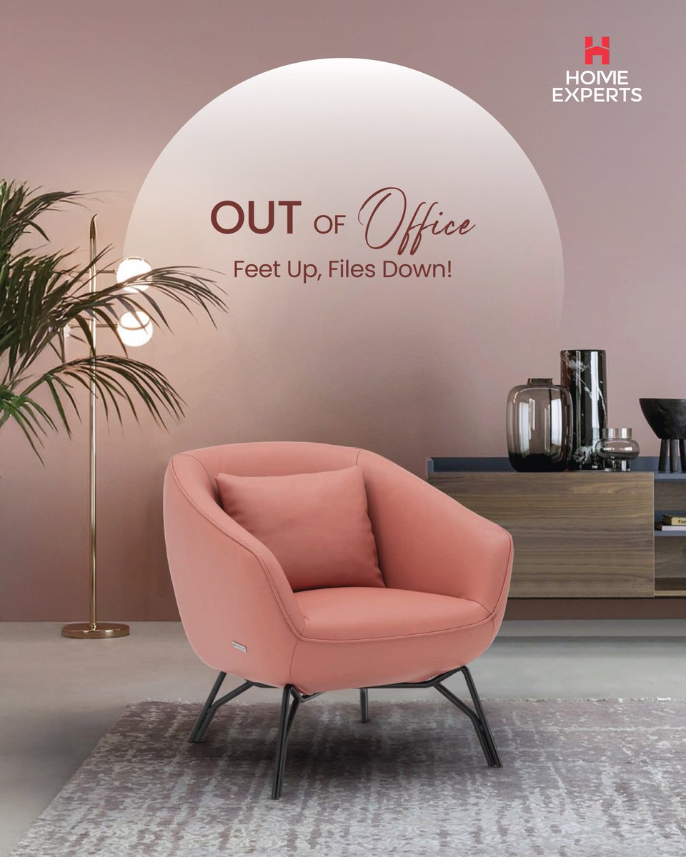HomeExpertsInd's tweet photo. 🚪 It’s that time of the day when deadlines simply melt away!!
.
.
#OutOfOffice #HomeExperts #AccentChair #LuxuryChair #LuxuryInteriors #CozyCorner #PremiumFurniture #LuxuryLiving #Luxuryfurniture https://t.co/EwR9pvp6DK