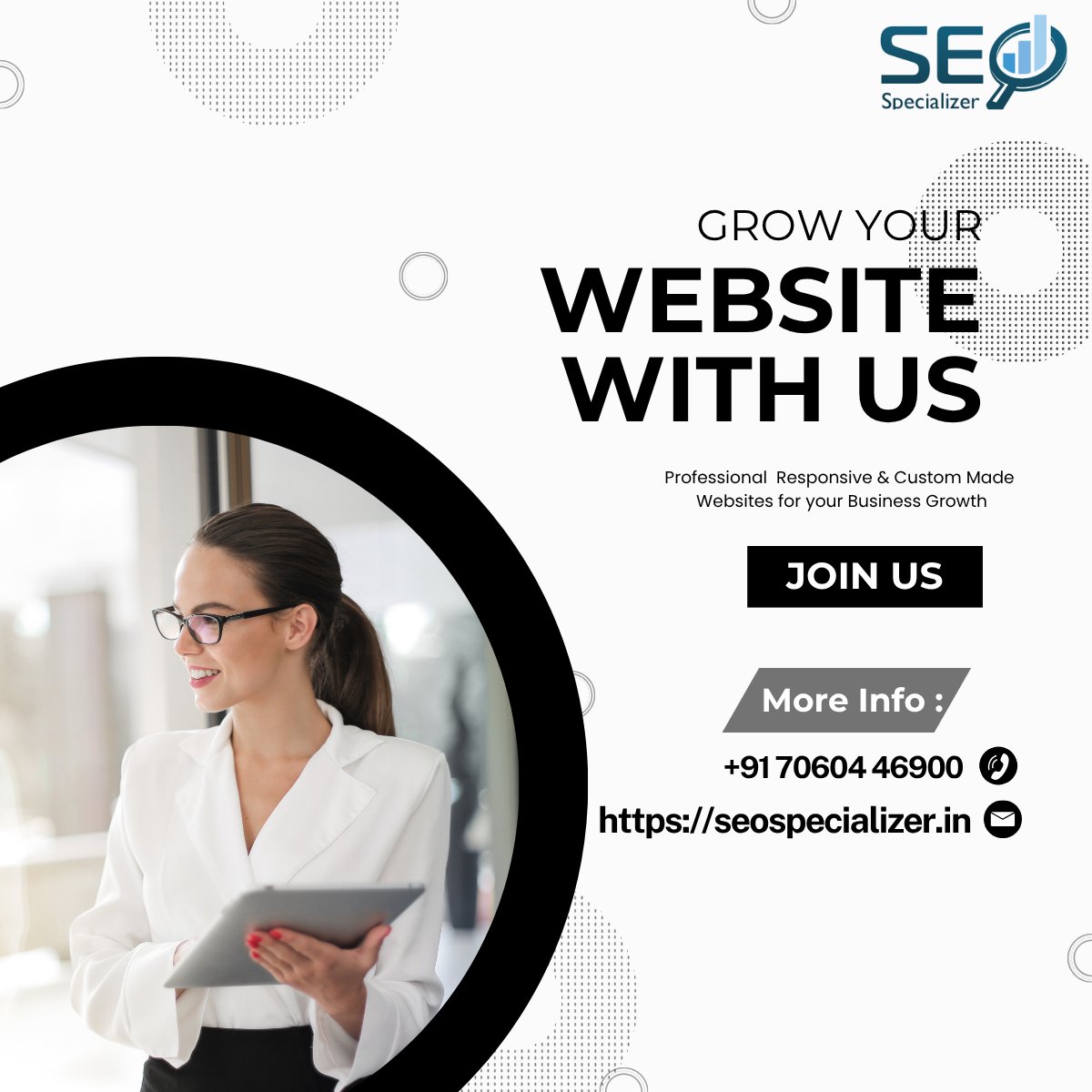 seospecializer's tweet photo. 🚀 Grow your business with a professional and responsive website!
SEO Specializer helps you create custom websites designed to attract customers, build trust, and grow your online presence. 🌐✨

#WebsiteDevelopment #ResponsiveDesign #BusinessGrowth #WebDevelopment https://t.co/5I7fKdaMiC