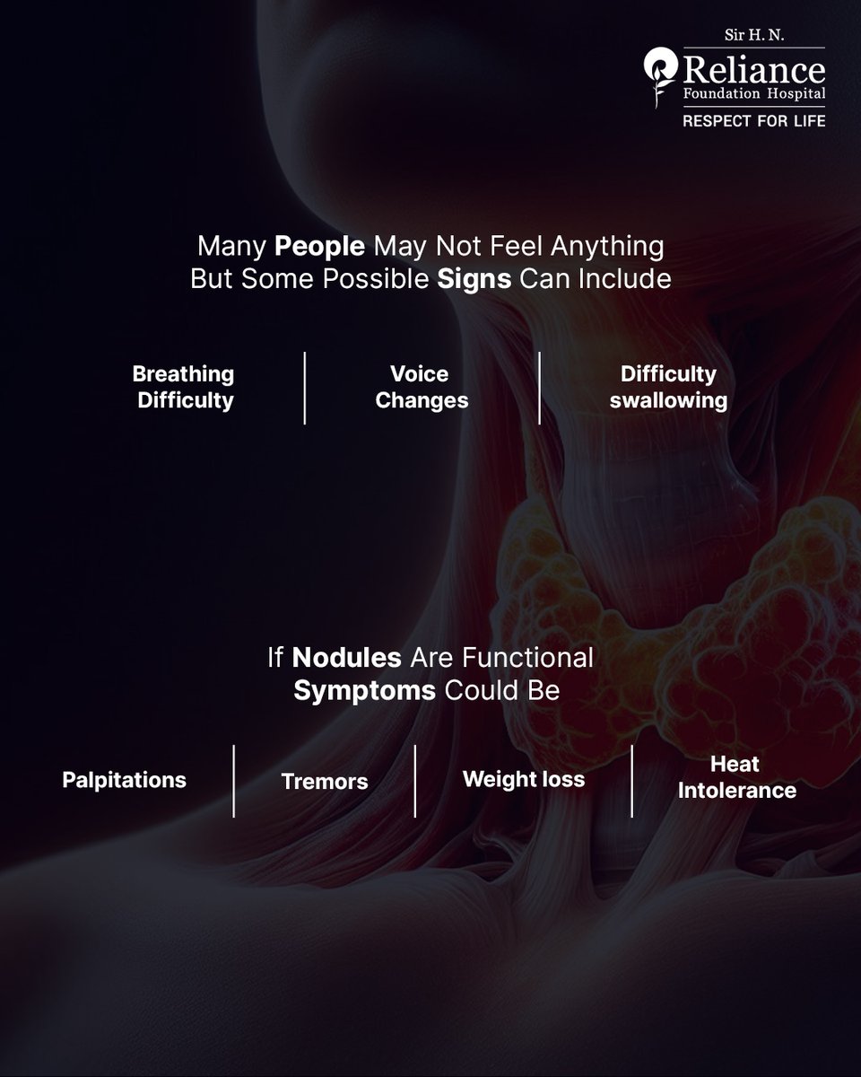 RFhospital's tweet photo. Thyroid nodules are more common than many people realise, especially in women over 35.

While most nodules are benign and may not cause noticeable symptoms, some can affect thyroid function or require further evaluation. https://t.co/SO0NKt0muz