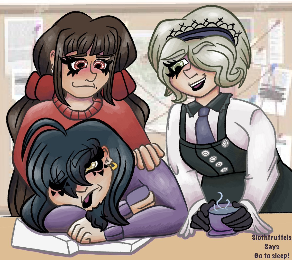 SlothTruffels's tweet photo. “Kirumi more coffee…..please”
”i understand this is your most important case to date but i think we should call it a night!” https://t.co/IdfKT2cQgK