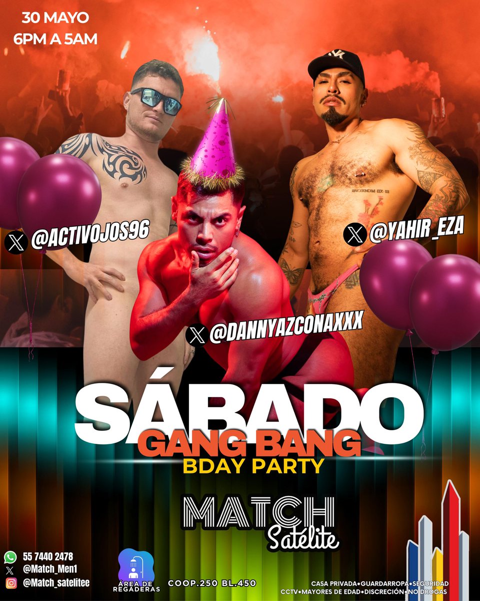 DannyAzconaxxx's tweet photo. Este sábado 30 de mayo nos vemos en @Match_Men1 
Para que todos me den …! Mi regalo  de cumpleaños haha 😈🔥

Ahí los espero junto a @Yahir_eza y @ActivoJos96 https://t.co/LS0S0jwiDS