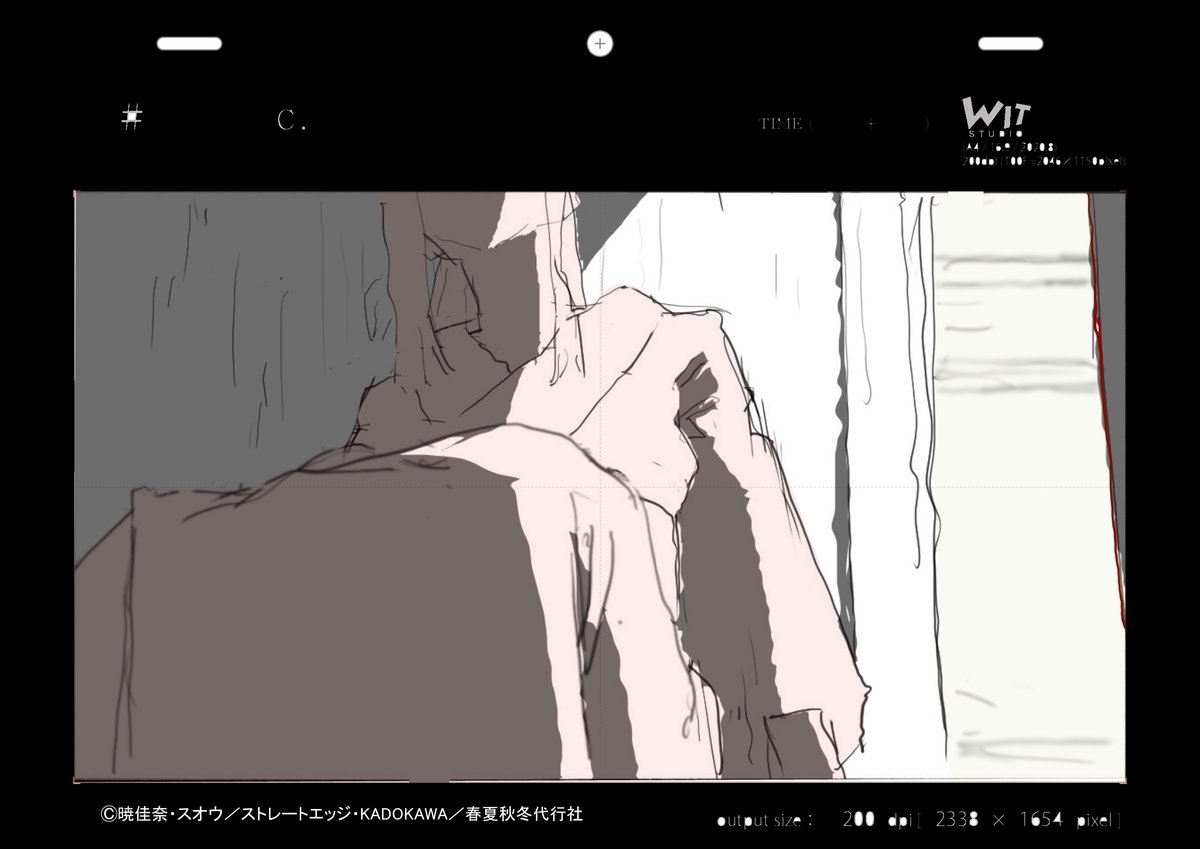 春夏秋冬代行者9話で描いた原図その⑧
#春夏秋冬代行者 