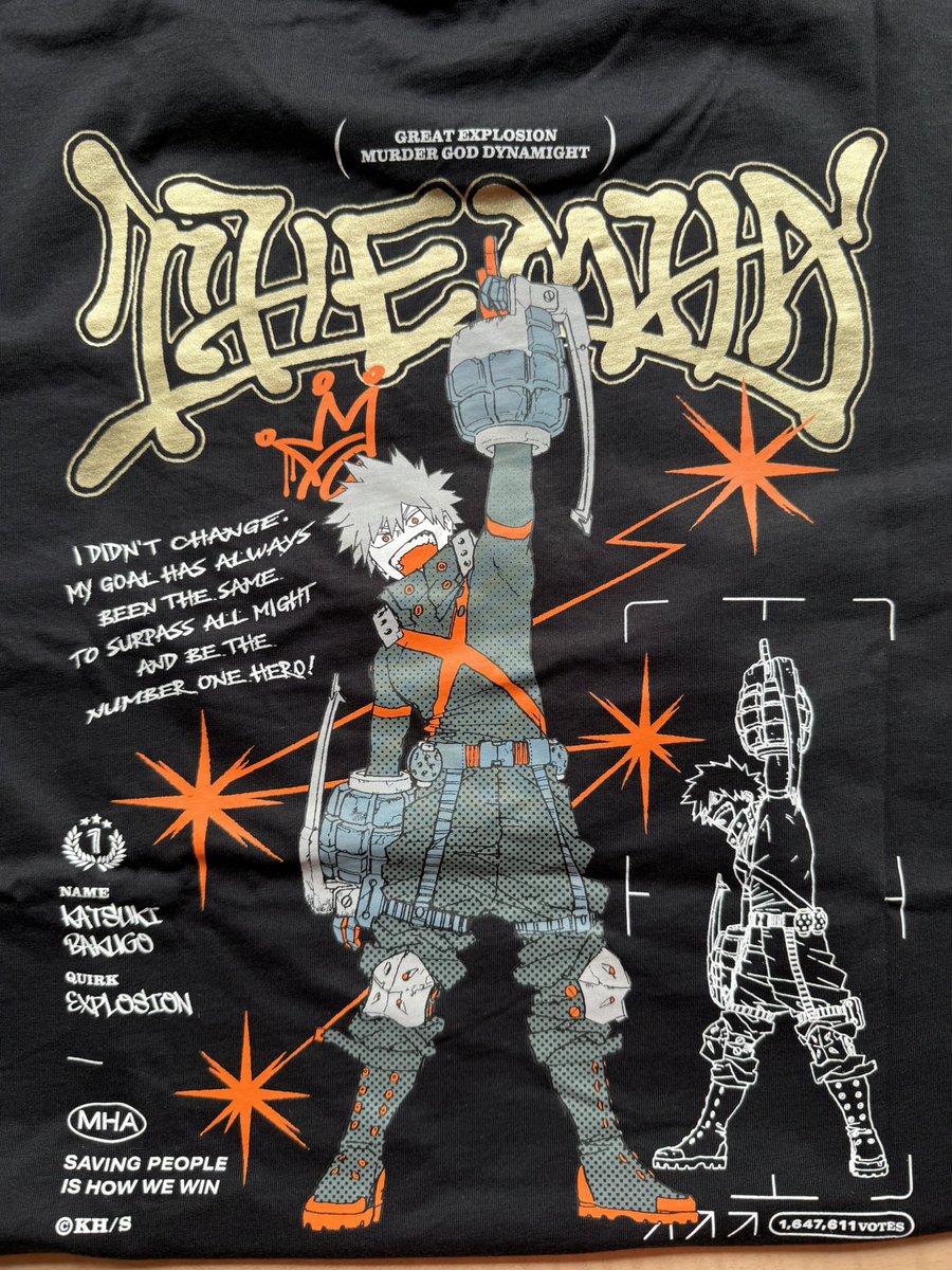 僕のヒーローアカデミア　ジャンプGIGA2025　爆豪No.1Tシャツ　爆豪勝己 こっちも来た✨ ジャンプGIGA2025限定誌上通販のヒロアカ爆豪勝己No