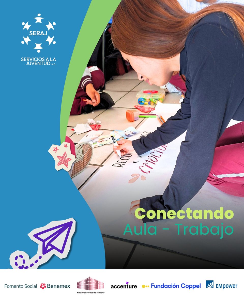 serajac's tweet photo. ✨ Conectando sueños con oportunidades ✨

Dimos inicio a la formación integral del proyecto Conexión entre el Aula y el Trabajo (CAT) en el CBTis 260, en Puebla. 🙌📚💼 https://t.co/1w6KAQwOee