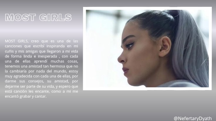 NefertaryDyath's tweet photo. Nefy's Diaries／My gallery by ©NefertaryDyath › photographs &amp; videos  › #RPMostGirls 

Después de varias semanas, ¡ya es oficial!, mi nuevo sencillo “Most Girls” por fin ya salió, y estoy feliz de poder compartir con ustedes, ¿Les gustó?.✨ https://t.co/8JVWvRz7La
