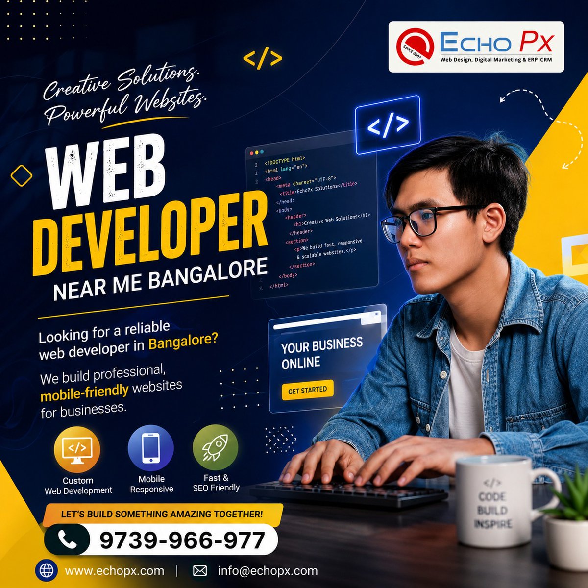 echopx's tweet photo. Website Developers Bangalore

We provide web developer Bangalore, offering web developers near me with freelance web developer support. 
🌐 Visit: https://t.co/xCdXD7ks0v

#Web #Website #SEO #WebDesigner #WebDesign #WebDesigning #Company #Developer #Development #DigitalMarketing https://t.co/UOgaN0cqLU