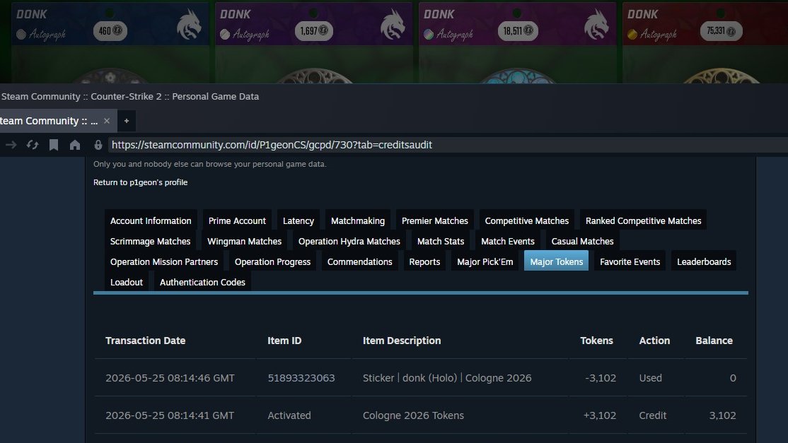 p1geonCS's tweet photo. Donk Holos went down to $31 Last night, 
Now they are up to $185 https://t.co/mwUjU3HyO9