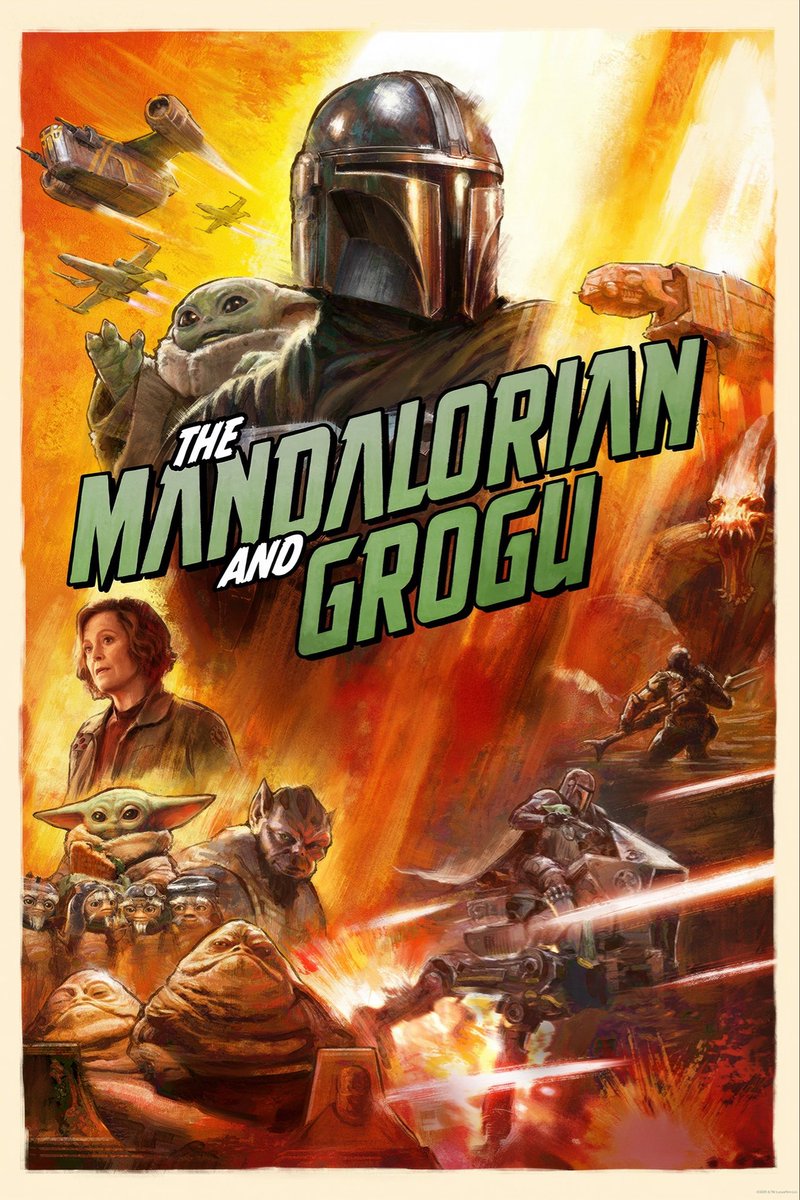 AgentOrangeX2's tweet photo. Grogu !!!!!!!!  And my Guy Mandalorian this was a good movie action and heart a great combination. I’m not big into the StarWars lore but the mere fact that I enjoy this Team and the TV series speaks volumes  7/10 #mando #mandoandgroguincinemas https://t.co/TyycK7k5PT