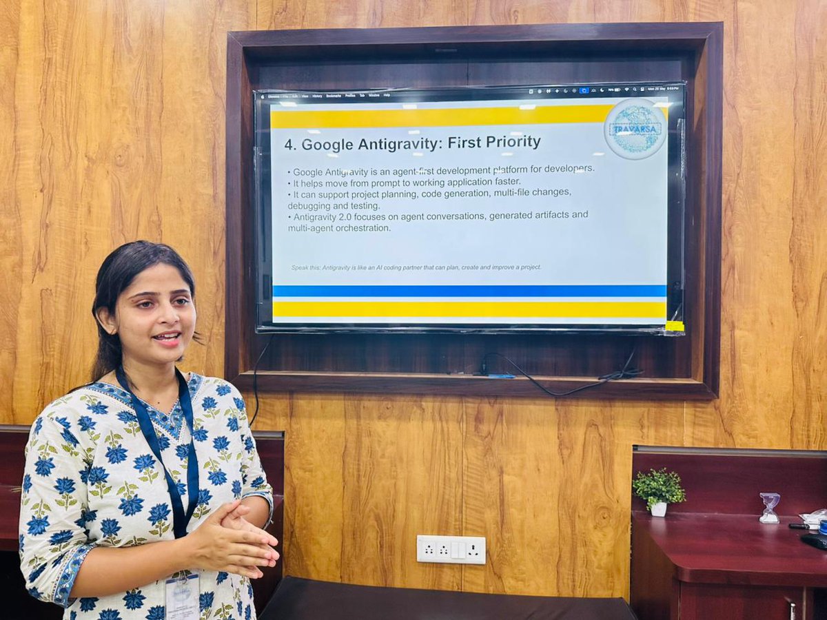 CUrjaswee's tweet photo. Just delivered an interactive session on Google Antigravity new features and its impact on the future of AI-powered software development.

#Google #Antigravity #GoogleAntigravity #ArtificialIntelligence #Software #Development #AI #coding #Travarsa #Technology https://t.co/40hMjrTJWl