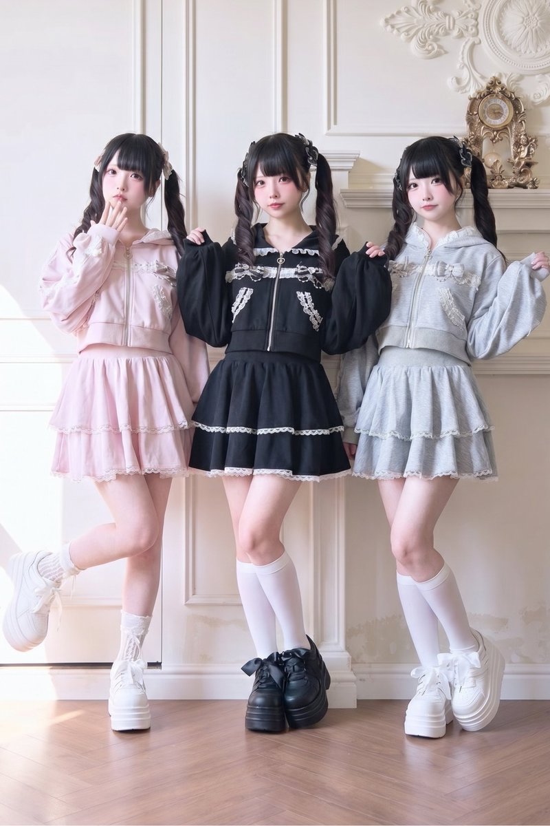 地雷ちゃんパーカーセットアップ本当にかわいすぎる🖤🎀