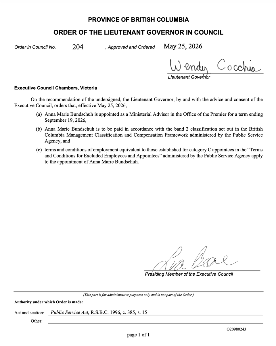 bobmackin's tweet photo. Yet another ministerial advisor hired in David Eby's office, at the salary range of $78,400.17 to $110,800.21/year. #bcpoli https://t.co/DU4bZVLVgw