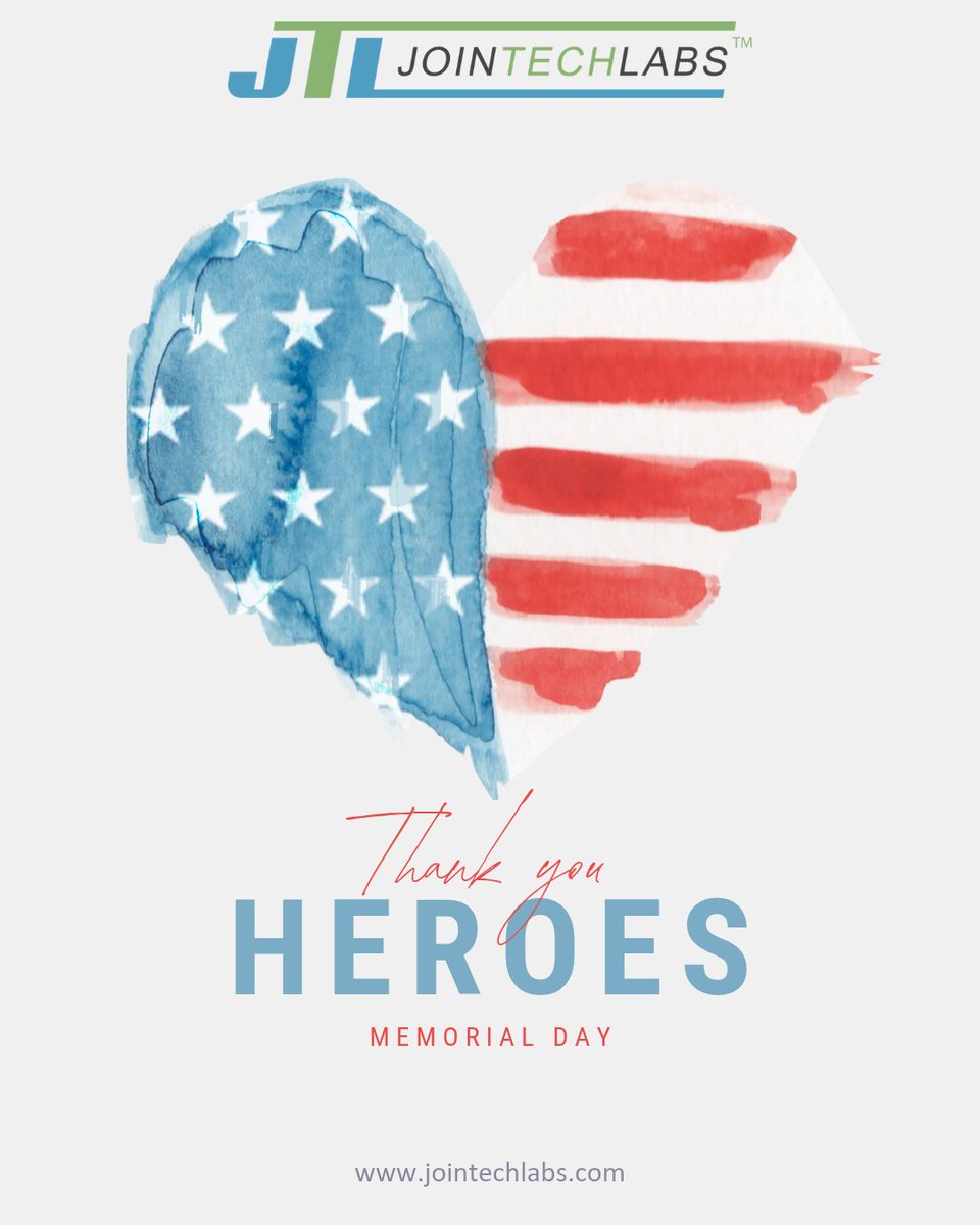 jointechlabs's tweet photo. Happy Memorial Day!

#memorialday #memorialdayweekend #longweekend #remembering #happymemorialday🇺🇸 https://t.co/UAZ9nMjE3b