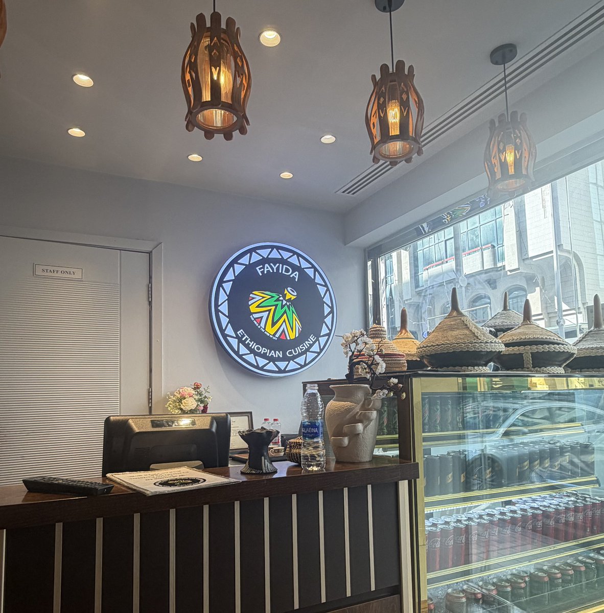 CGZerihunDXB's tweet photo. I had the opportunity to visit #Fayda #Ethiopian Restaurant in #AbuDhabi.
I enjoyed the delicious taste of the food and listening to the success story of the owner of the restaurant, Asli. Proud of Ethiopian business persons in UAE who succeeded passing through numerous challenges.