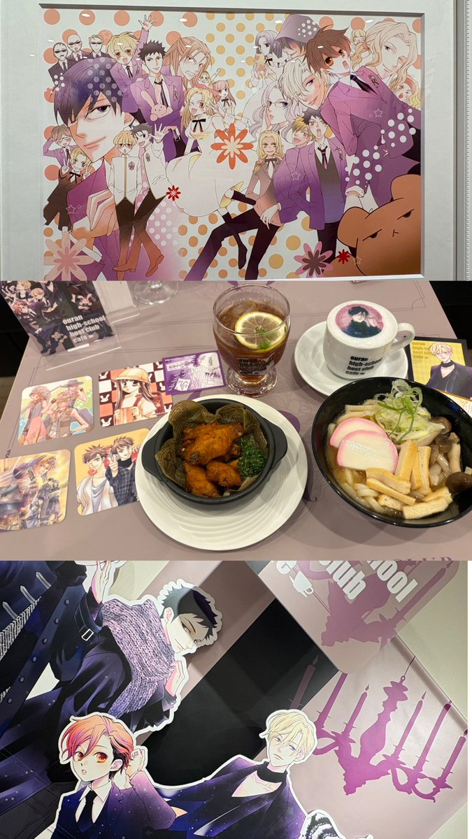 yuo_714's tweet photo. 桜蘭高校ホスト部コラボカフェ、いきました😊
幼稚園の時にアニメを見たきりなのにずっと私の心にのこってる、人生アニメ 漫画も全巻買って、アニメも見直しました ほんとうに大好きだよ💖💖
ハルヒちゃんが一番好きです、環くんと鏡夜先輩が好きだけど普通に箱推しなんだよな
ハルヒ父も大好きです👨 https://t.co/54cj4a2xTD
