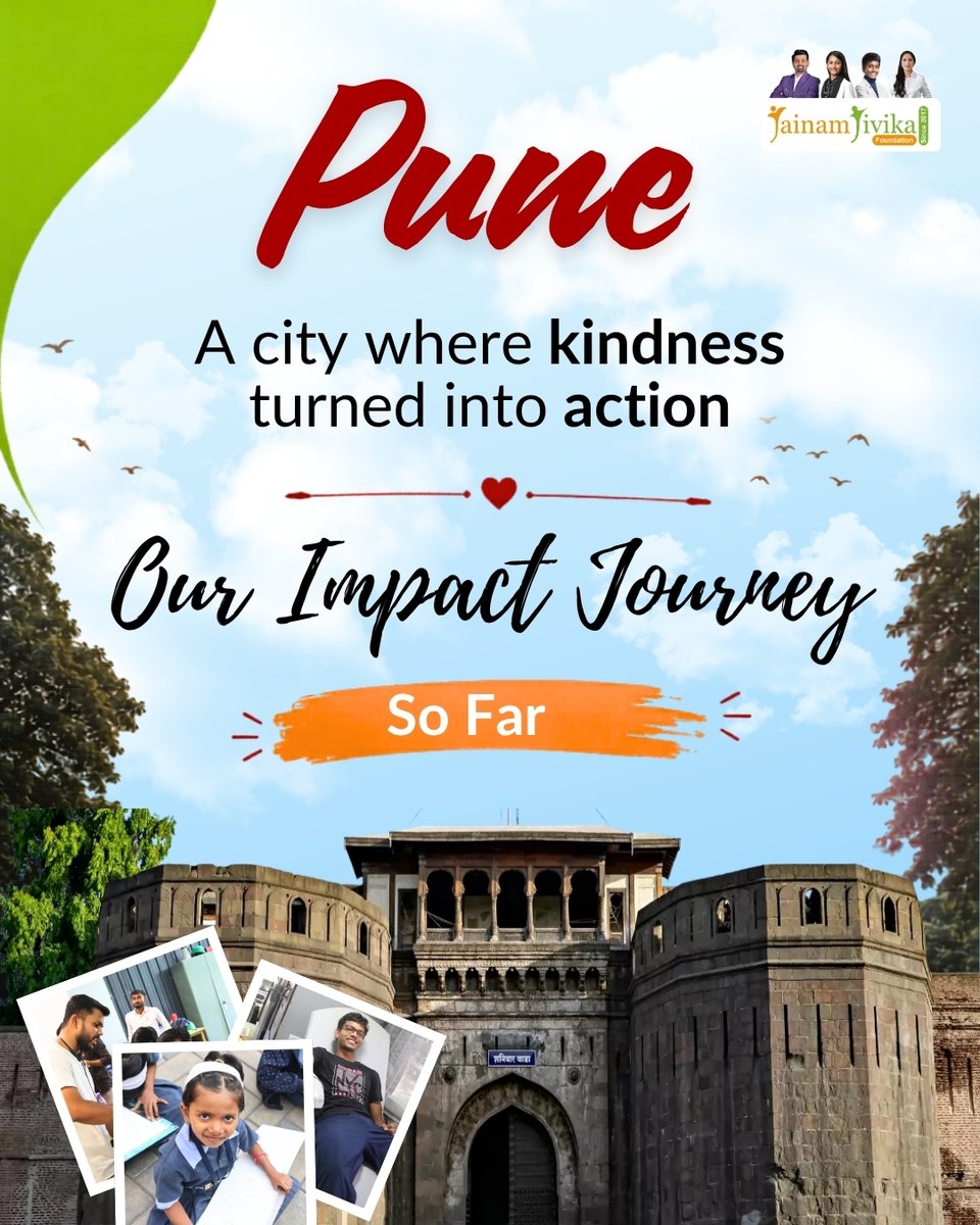 TeamJJFIndia's tweet photo. From blood donation drives to food distribution, tree plantations to eye check-up camps - every initiative was started with one simple goal: creating impact through humanity ❤️

Pune has always stood strong for kindness, compassion, and community spirit. https://t.co/7g4WX4kqSn