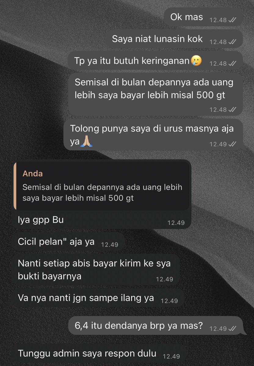 0cMeander's tweet photo. Di chat dri pihak ke 3 seabank🥹 alhamdulillah dpt yg baik ga ngegas2, bahkan disuruh cicil pelan-pelan🫡 https://t.co/l4MiyXfErA