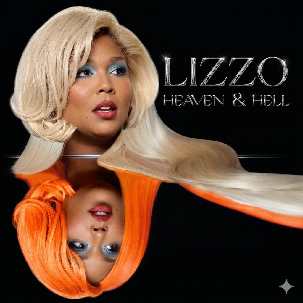 iamnotarrow's tweet photo. @lizzo just announced her next album, titled “Heaven &amp; Hell”. https://t.co/s9mo8HF6o7