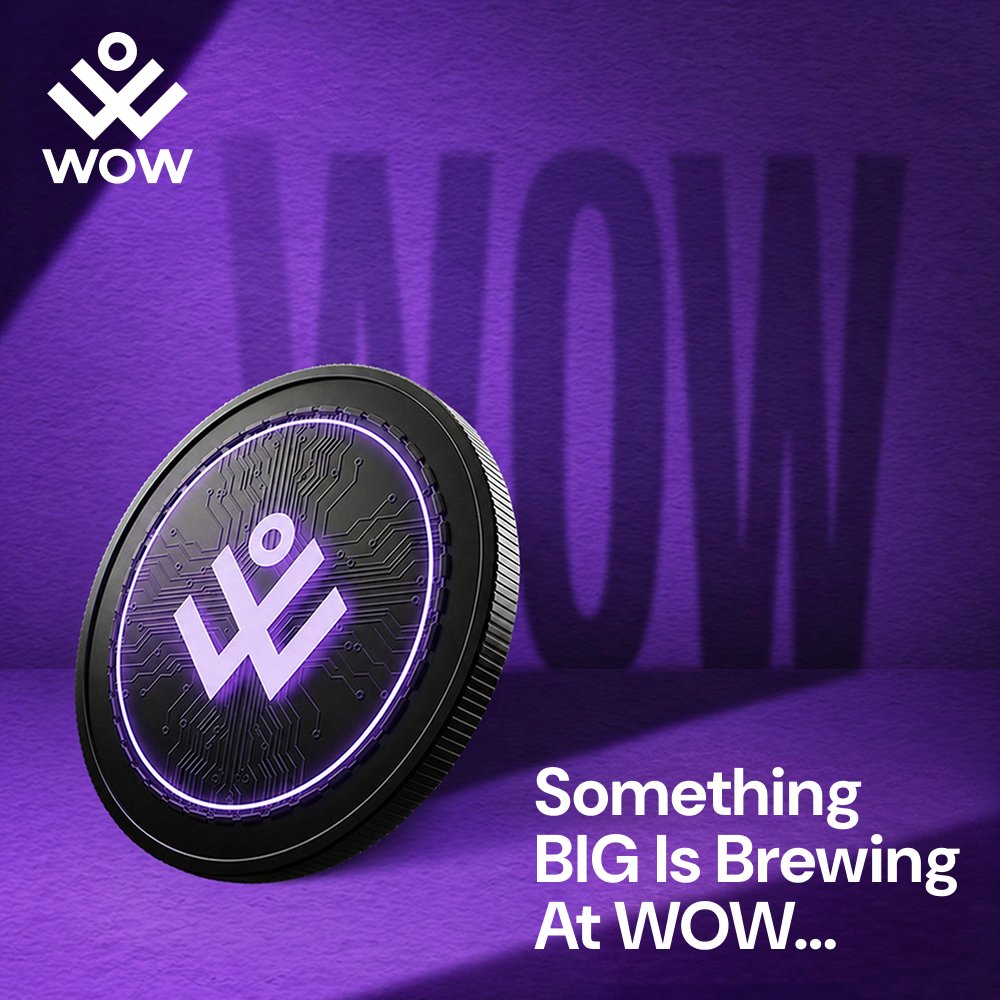 WOW_Exchange's tweet photo. 🚨 Something BIG is brewing at WOW Exchange… 👀🔥

We’ve been building behind the scenes — and the next evolution is almost here.

A major upgrade is coming that could change the way your  earning, and experience crypto on WOW Exchange. ⚡

More power. More rewards. More opportunities.
And trust us… this is only the beginning. 🚀

🔔 Stay locked in. Turn on notifications.
You do NOT want to miss this drop.

What’s your boldest prediction? 👇
Drop your guesses below and let the hype begin.

#WOWExchange #ComingSoon #Crypto #Web3 #NextLevel