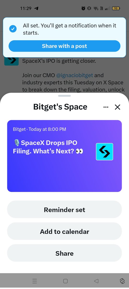 UponUjan's tweet photo. @bitget @BitgetSL @ignaciobitget Reminder Set done✅
I will be there 
See ya bitget fam 🩵🫶 https://t.co/peTu2s49UJ