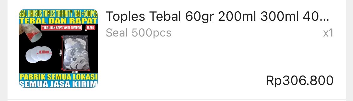 ninaloey's tweet photo. wts segel Seal aluminium foil toples ukuran diameter 9cm (buat toples tabung)

jumlah 497pcs (harusnya 500 tapi dah ku pakek 3pcs)
Berat per pcs 2.2 gr
masih baru, dijual karna gabisa pakeknya 😭😭😭
harga beli 300 an
ku jual 200 aja 
yang punya bisnis dan butuh ini yuk dibeli https://t.co/IvQbXbQARQ