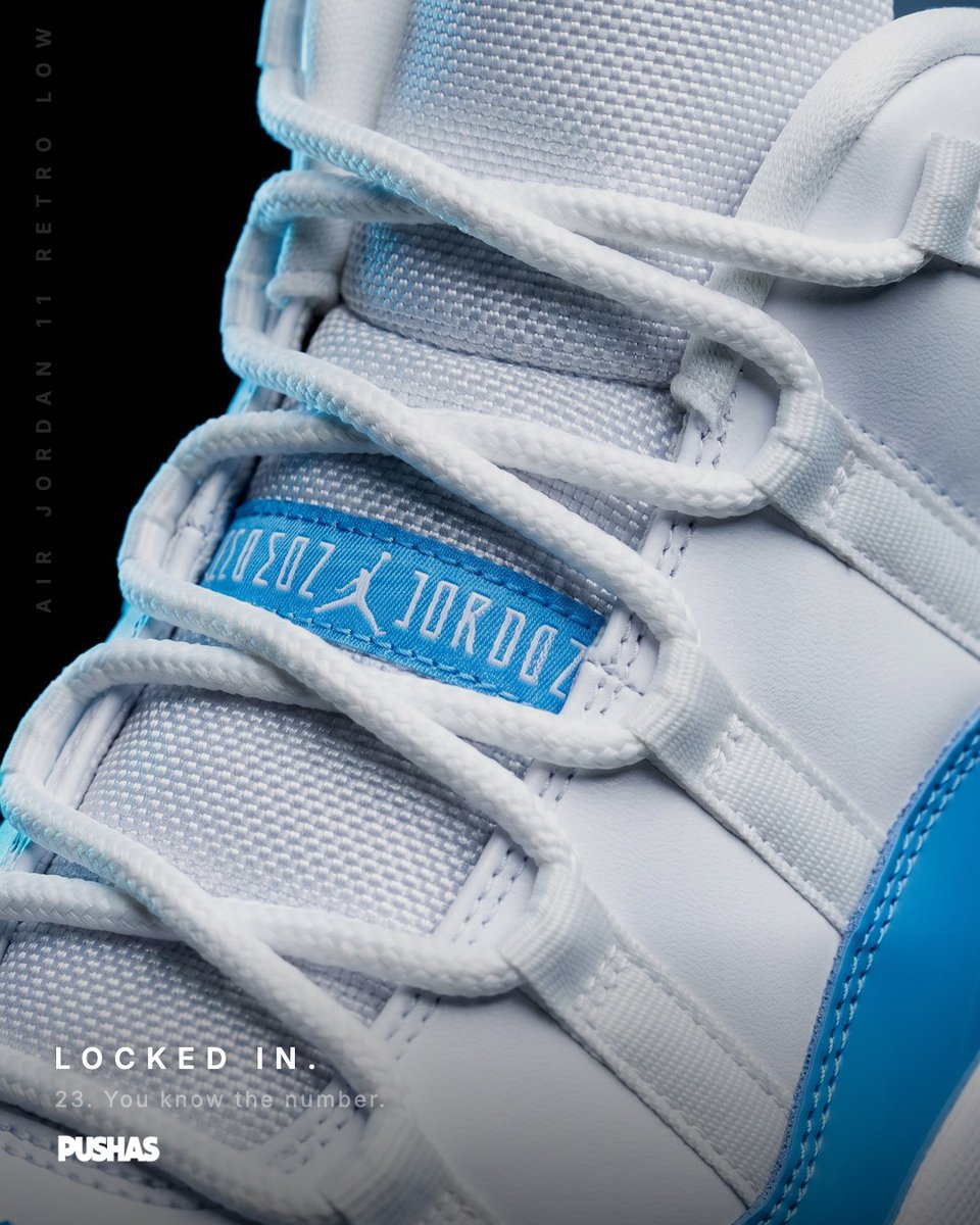 PUSHASOfficial's tweet photo. Carolina blue, UNC roots. 

25 years and the 11 Low still turns heads. 

Air Jordan 11 Retro Low 'University Blue' (2026)

Shop now at https://t.co/53SfDpYWeR

PUSHAS | Sneakers, Streetwear &amp; Collectibles https://t.co/Exjmfg2Oag