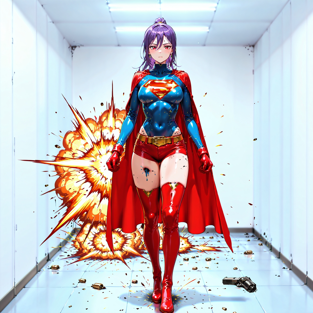 YolandatheVamp's tweet photo. (Seta Kaoru 'Supergirl') by Chih
https://t.co/twmYPw5Jxb
#cape #cloak #AIart #latex #leotard #bodysuit #boots #gloves #purplehair #redeyes #mediumbreasts #DC #Supergirl #superherione #SetaKaoru #BanGDream #longhair #ponytail #shorts #stockings #skirt https://t.co/flySKEAvCP