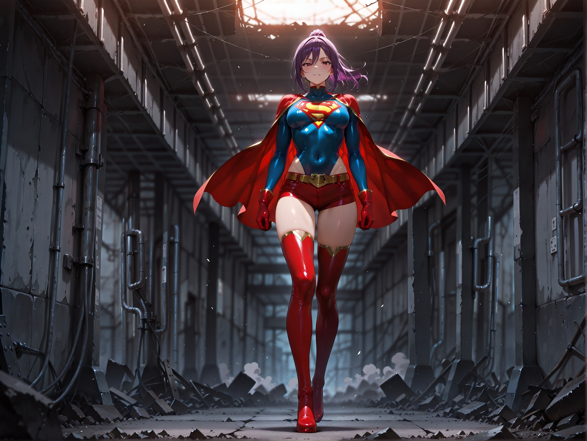 YolandatheVamp's tweet photo. (Seta Kaoru 'Supergirl') by Chih
https://t.co/twmYPw5Jxb
#cape #cloak #AIart #latex #leotard #bodysuit #boots #gloves #purplehair #redeyes #mediumbreasts #DC #Supergirl #superherione #SetaKaoru #BanGDream #longhair #ponytail #shorts #stockings #skirt https://t.co/flySKEAvCP