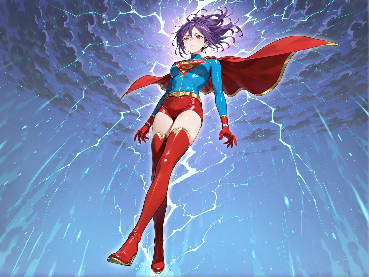 YolandatheVamp's tweet photo. (Seta Kaoru 'Supergirl') by Chih
https://t.co/twmYPw5Jxb
#cape #cloak #AIart #latex #leotard #bodysuit #boots #gloves #purplehair #redeyes #mediumbreasts #DC #Supergirl #superherione #SetaKaoru #BanGDream #longhair #ponytail #shorts #stockings #skirt https://t.co/flySKEAvCP