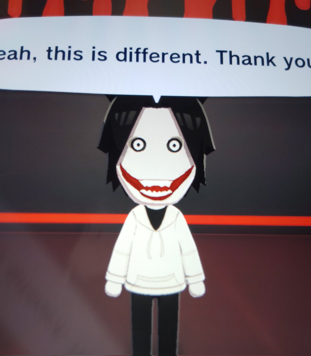 xAstraVi's tweet photo. I fucking LOVE this game. LMAO #tomodachilife #Creepypasta (credits to my brother for the knife+the knife name) https://t.co/OoiWkyQQBx