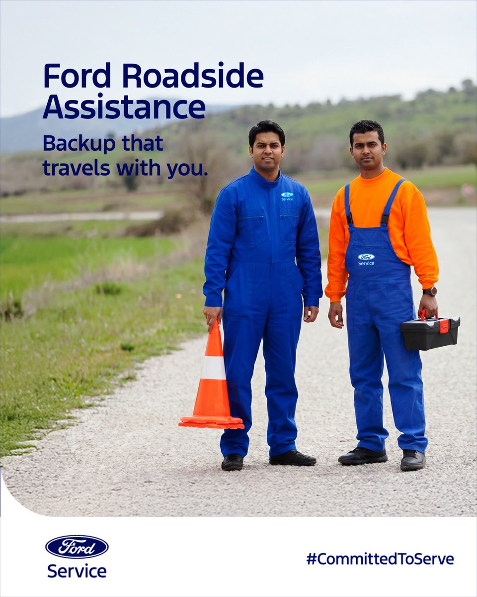 FordIndia's tweet photo. Any road. Any time. We’ve got you.
Ford Roadside Assistance keeps support within reach, wherever you go. Call 1800-209-7400 / 1800-103-7400. #CommittedToServe https://t.co/A92b3W5GHI