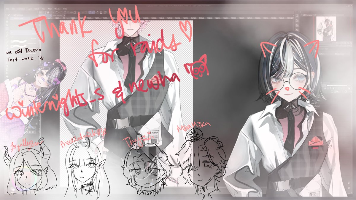 rinrinhelloVT's tweet photo. hi hi 👋despite poopie internet we finally finished the Kuga Leo outfit for @yoharuyuji 
🔹thank you @LoyallyBear @milkuchan030 Siwi @MinaMikaStudio winternights_s newha for sharing your community with us 🫶 
🔹we raided the cute and beautiful 6767 @meowao who is animating emotes https://t.co/C3wbJ3H3l3