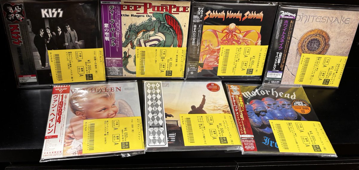 新着中古情報 5/26(火)①：大御所紙ジャケ約50枚 KISS、DEEP PURPLE