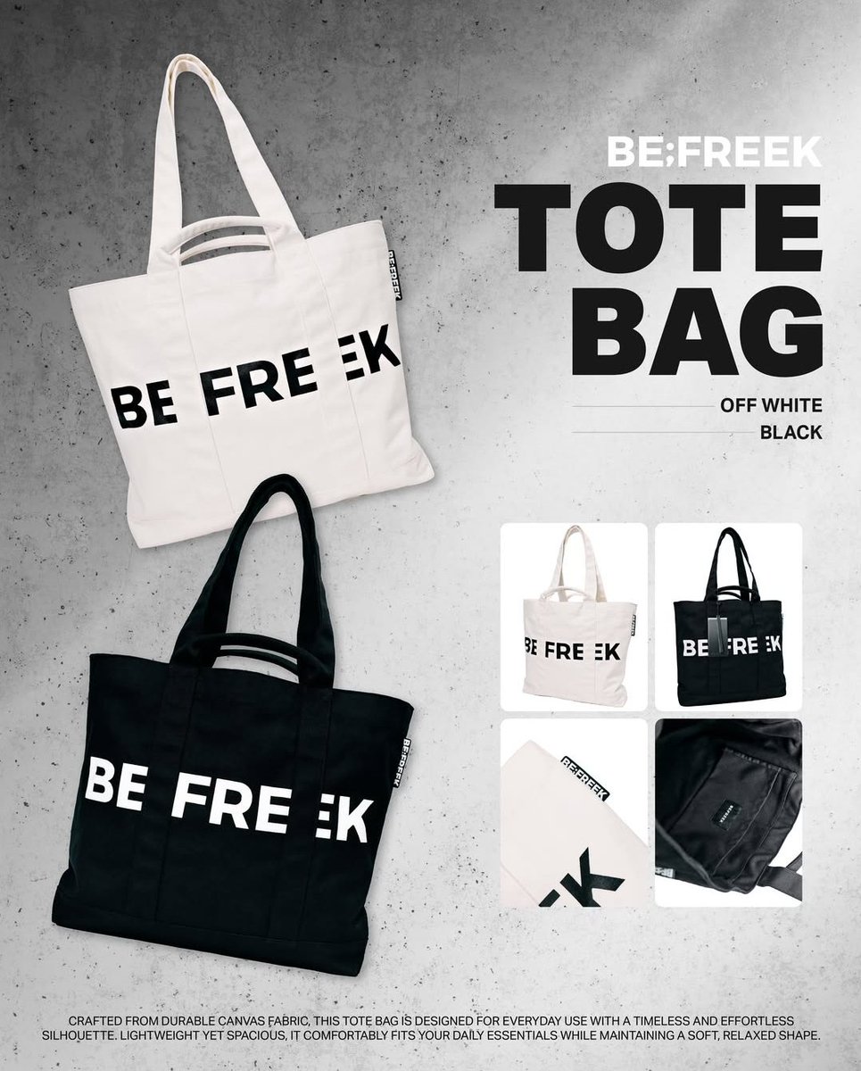marchinlauv's tweet photo. Everyday bag, effortless mood.
BE:FREEK Tote Bag พร้อมลุยทุกวัน 🖤
Welcome to the world of BE:FREEK
📍POP-UP at Siam Center 🛍🛒
🗓 ตั้งแต่วันนี้ ถึงวันที่ 5 กรกฎาคม 2569
#พี่จอง #คัลแลน #น้องแดน
#BEFREEK #BEFREEKORIGINAL
#BEFREEKSTYLE #ProofOfUncommon https://t.co/LeeDZCqjrd