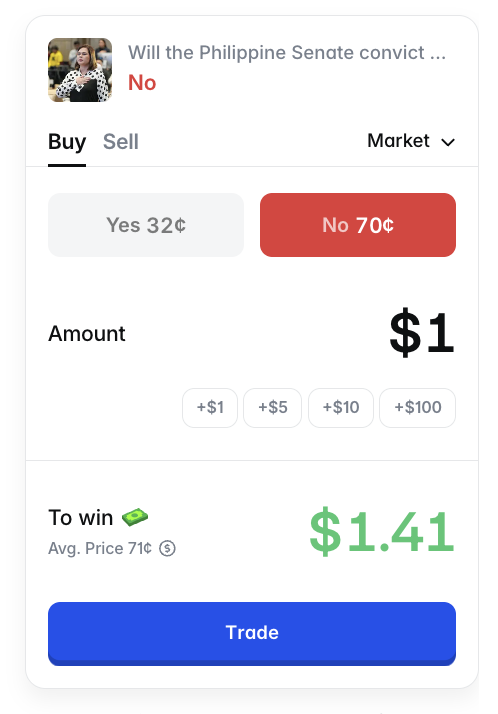 joybitss's tweet photo. Just voted NO with $1 on Polymarket. If I win, it becomes around $1.41 👀

What a fun way to follow politics + crypto at the same time 😂 https://t.co/b7g1xWsIQn