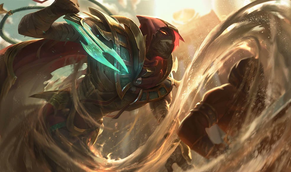 SkullterVT's tweet photo. @Evergum_08 Pyke con sus skin de arenas, sisoy https://t.co/U25slCpgfO