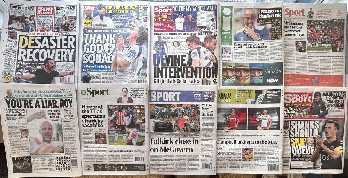 EDiamond136's tweet photo. GOOD MORNING HERES THE NEWSPAPER SPORTS FOR TUESDAY 26-5-26 …..#BuyANewspaper https://t.co/B9hq5UZbuw