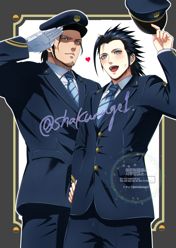 shakunage1's tweet photo. JRコラボのグッズをお譲りいただけた御礼に描いた運転士さん＆車掌さん仕様のステッカー風アンザクちゃんです。
@HARD_LUSH さんその節は誠にありがとうございました…！！🙇‍♀️ https://t.co/hR4NllbxwC