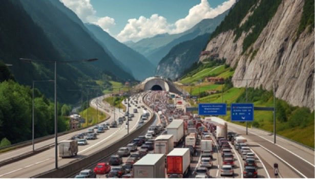 GotthardJam's tweet photo. Just now is a good time to drive through the A2 Gotthard Tunnel - no traffic 🤣🙌 https://t.co/d7z0O0RzZX