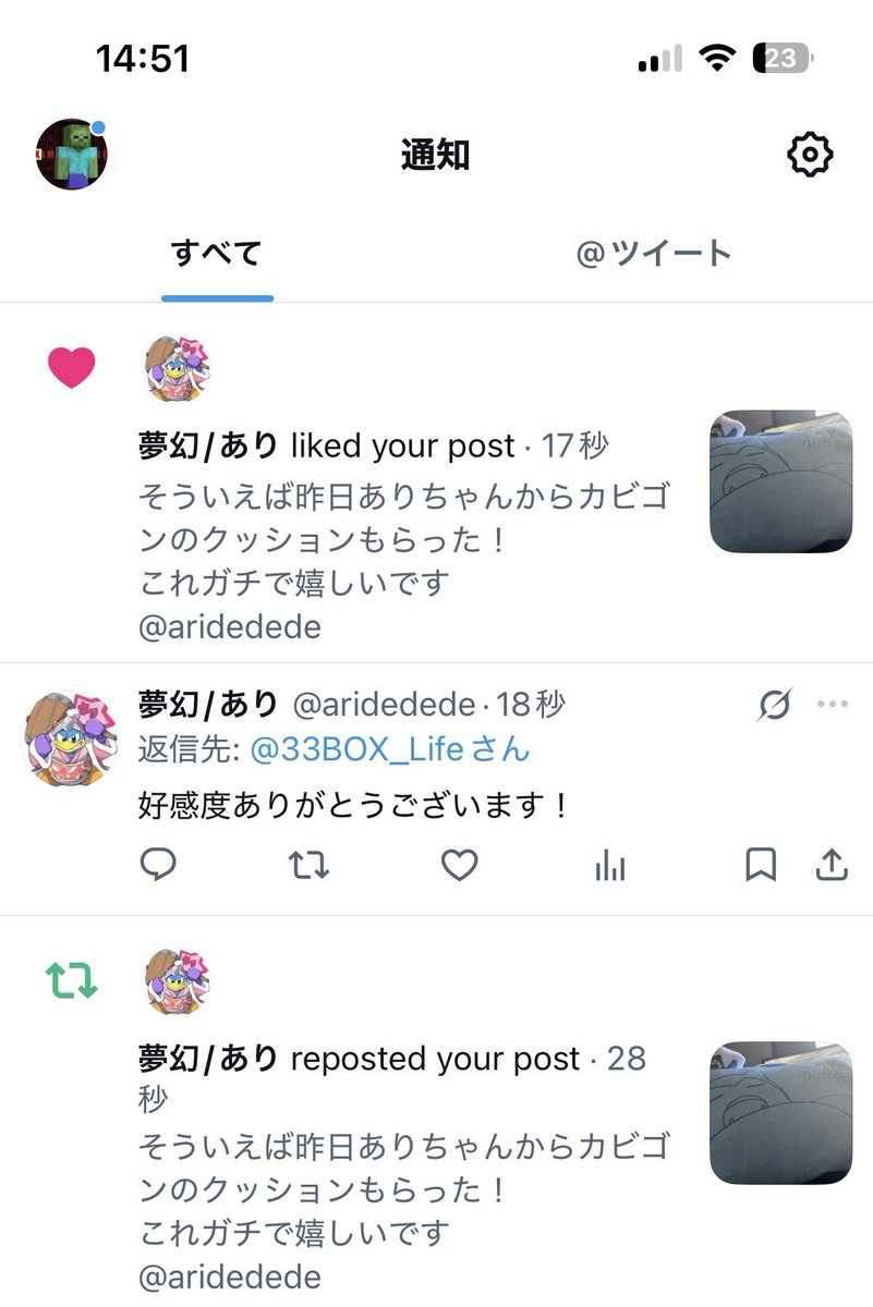 33ぺらんBOXの日常垢 tweet media