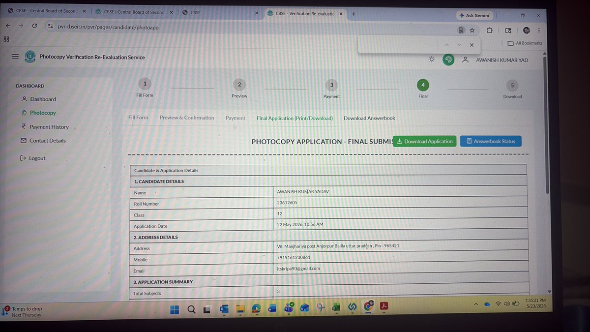 KripaKp1's tweet photo. I was paid to @cbseindia29 provide photocopy for three subject but still not provided by cbse  @cbseindia29 @dpradhanbjp @PMOIndia https://t.co/pSLhAmxHfM
