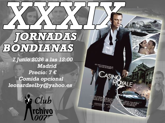 Oskiki77's tweet photo. Pues nada, ya tenemos jarana montada para el 7 de junio. Volvemos a la acción con las XXXIX jornadas bondianad del club @Archivo_007 . Veremos Casino Royale en pantalla grande y en una pizzería, por eso de Venecia.
Si os apuntáis👇 https://t.co/RQNC5oNBBq