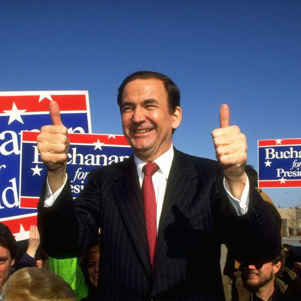 FrontPorchRepub's tweet photo. Lisa St. Claire reflects on the legacy of Pat Buchanan and its relevance to today's fractured religious right: https://t.co/jcfAZmYBJ0 https://t.co/7R7Ek1BLjW