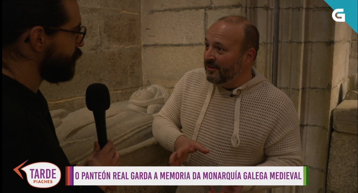 navoltadafolla's tweet photo. No Tarde Piaches desta semana viaxamos a un lugar moi querido e tamén moi descoñecido: o Panteón Real da catedral de Santiago, con curiosidades e as grandes historias dos monarcas (e o conde) que alí repousan.
A partir da 2:39!
https://t.co/rew3A1p7Xz https://t.co/tG8H1ckY6r