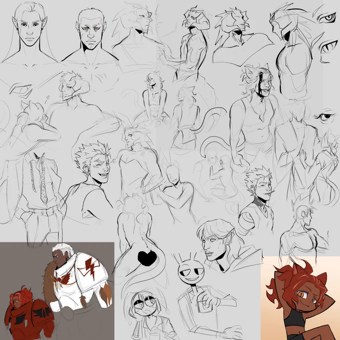 bunch of sketches I probably posted here in the past 