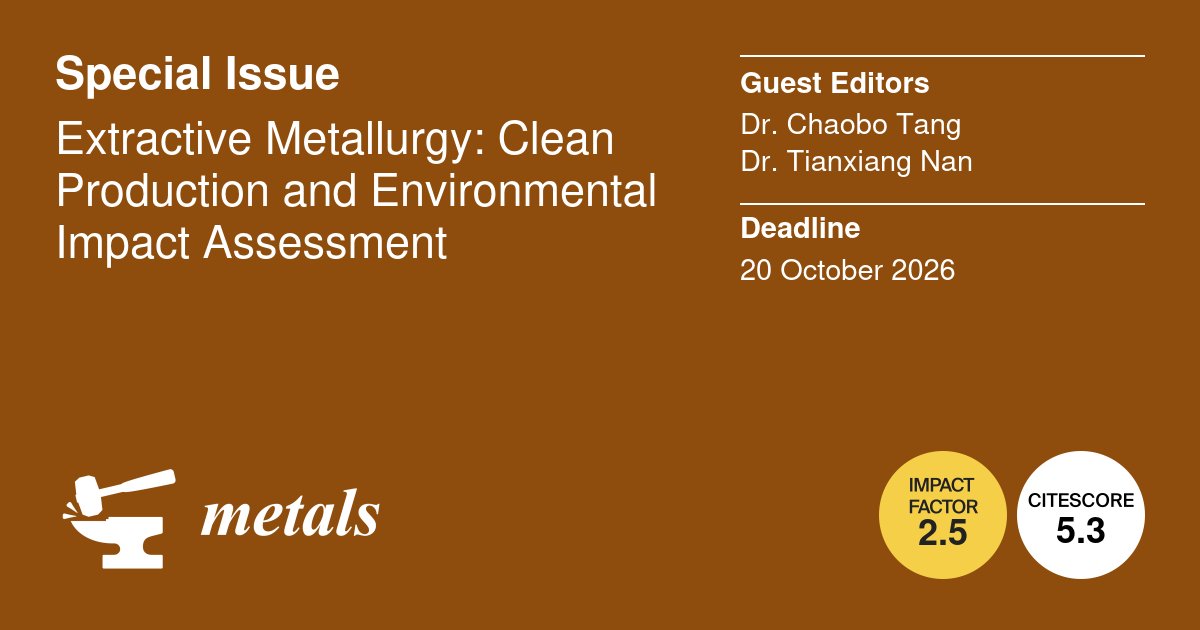 Metals - Open Access Journal tweet media