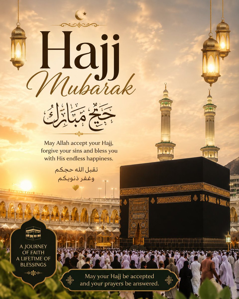 ZammadMughal's tweet photo. Hajj 2026 Mubarak to all Muslims
#hajj
#hajj2026 https://t.co/gv4MDPeiOH