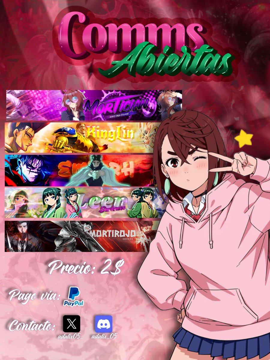 adalix05_'s tweet photo. 🛸 COMISIONES ABIERTAS 🛸

Hola, soy Ada, no tengo mucho tiempo en todo esto del freek, hace dos meses empecé a hacer banners, por si a alguien le interesa dejo un Drive también con algunos de mis trabajos 
https://t.co/VbxrGxpbqO https://t.co/2HQeNTgic4